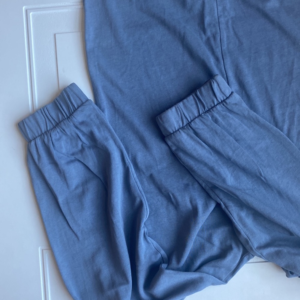 NWT Zara One Piece Jumpsuit Onsie Grey Blue Size S - Picture 9 of 10
